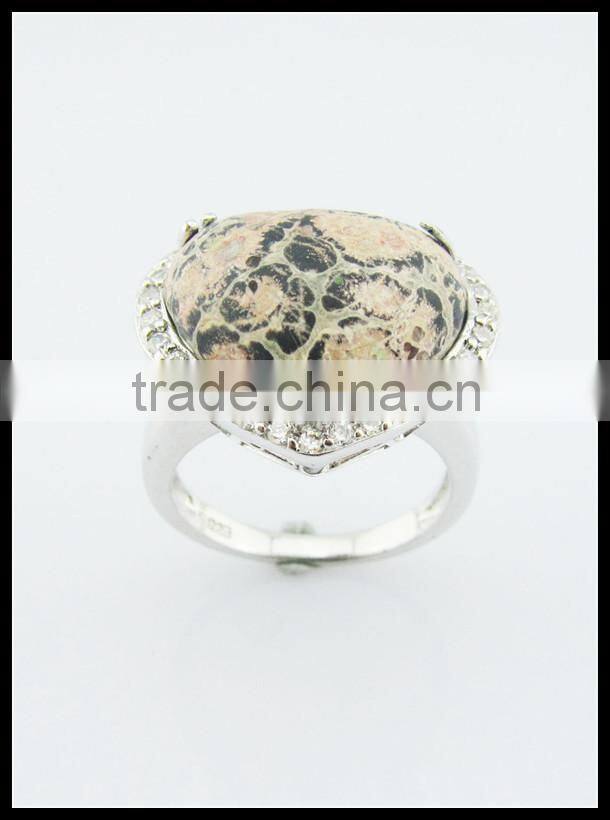 2014 Fashion Ring with Gemstone/CZ,Engagement&Gifts Quartz Ring
