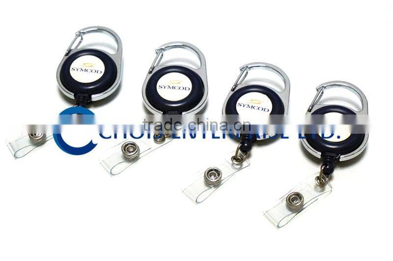 Custom Printing Colored Carabiner Reel, Badge Reel