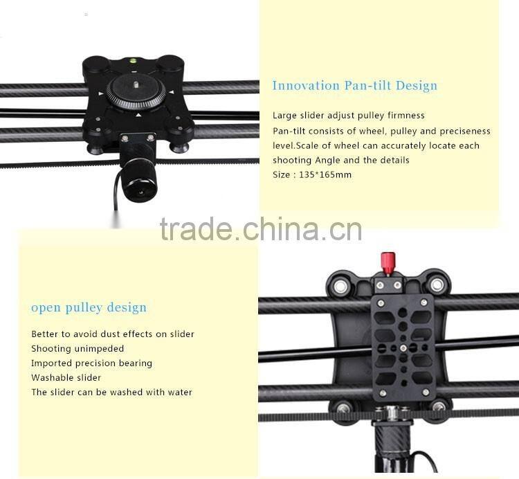 Carbon fiber wholesale motorized hot sale manufactory 120cm camera slider with time lapse function