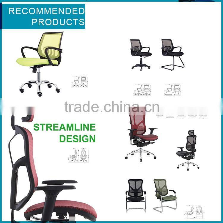 882-3B Mid back mesh metal frame office chair white PP armrest