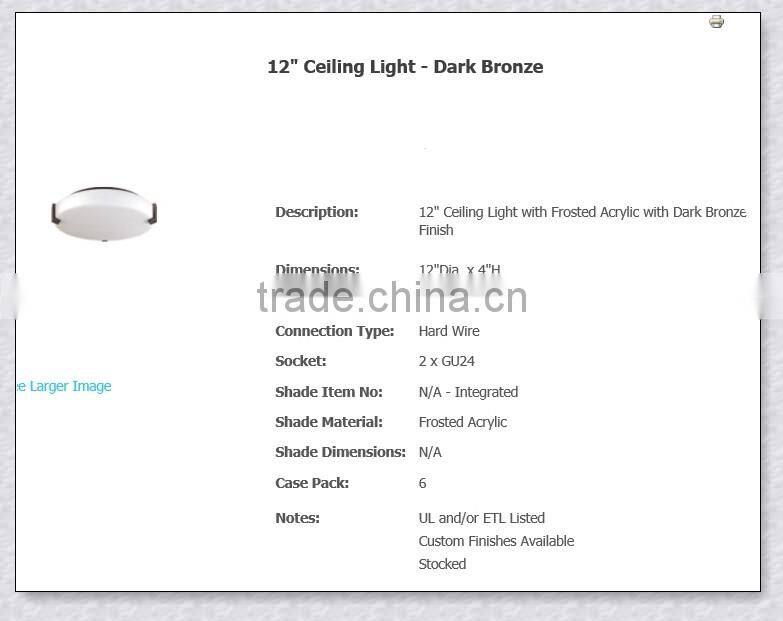 UL List Hotel Guest Room Modern Ceiling light with frosted acrylic XC-H061