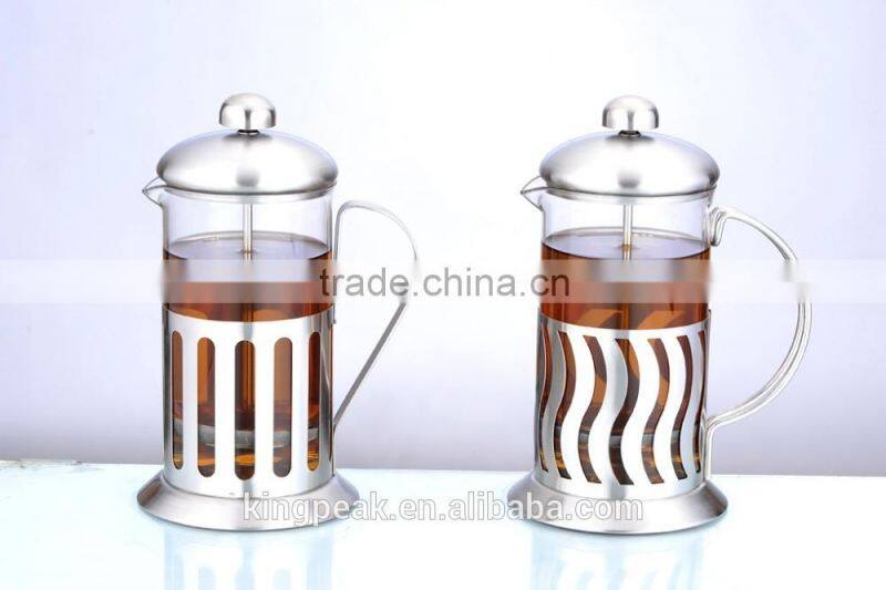 2015 Best Selling 8 cup French press coffee maker/Stainless steel shock Proof borosilicate glass french press/Coffee Plunger