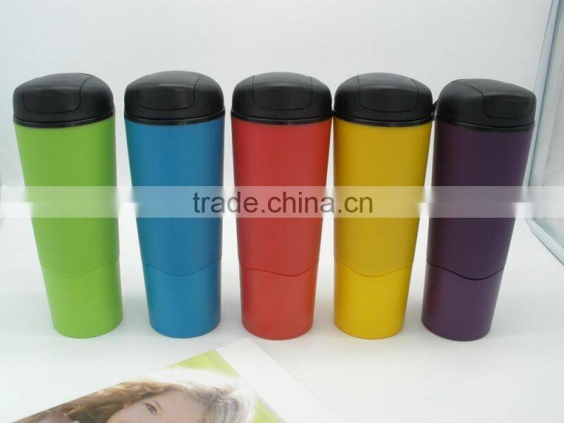 2015 New Product double wall mighty mugs/Plastic suction cups/magic mugs/Non Spill mugs