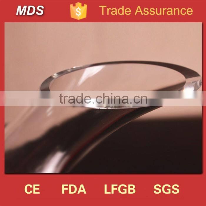 Exquisite hand made glass wine decanter with handle