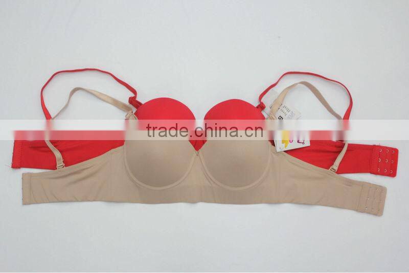 Strapless High End Quality Three Row Hook Ladies Bra
