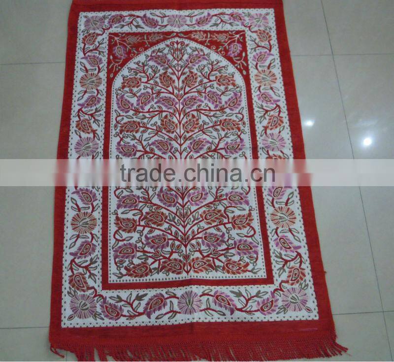 BT- 607adult muslim prayer mat and rugs with bag Haji gift