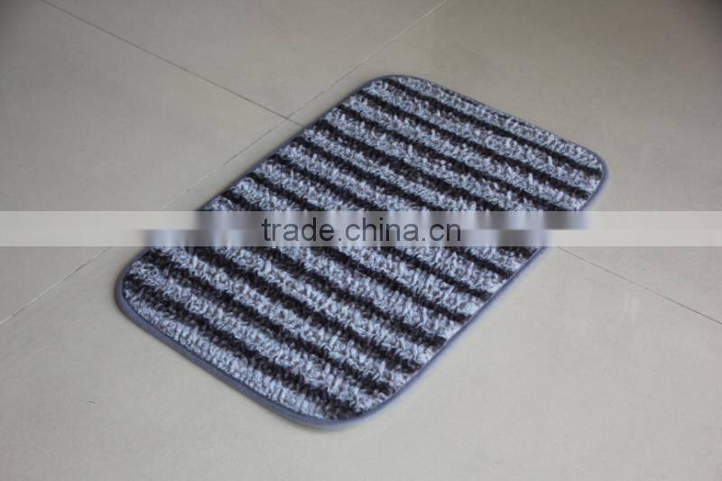 bathroom door mat Polyester bathroom mat super soft room mat with anti-slip base
