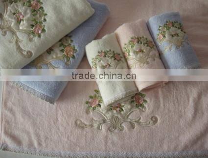 100% cotton luxury decorative bath towel sets