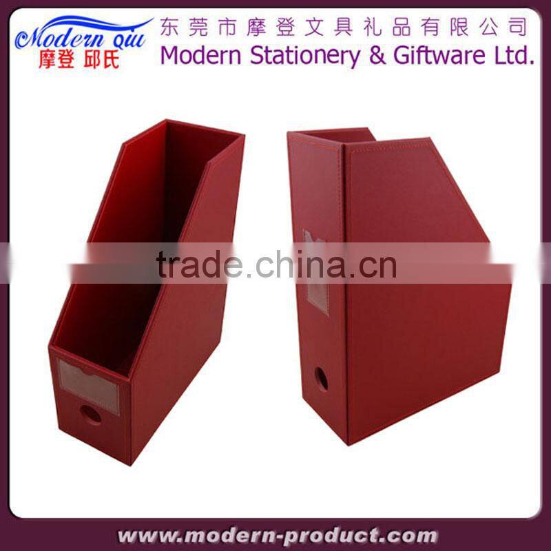 PVC Foldable Desktop Leather Felt Magazine Holder