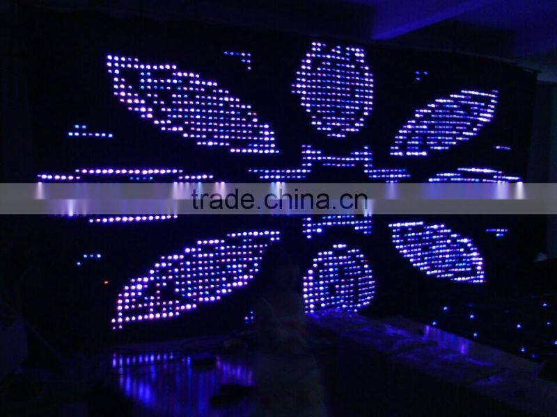 High Quality fireproof curtain / Flexible soft led decoration curtain