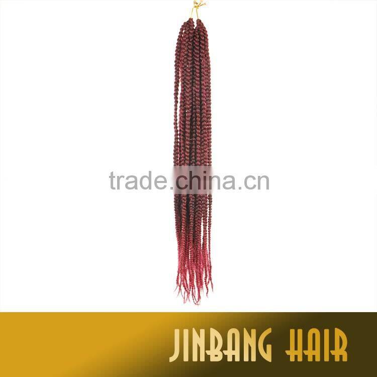 New arrival design high quality wholesale 24inch 105g synthetic hair individual handmade box braid