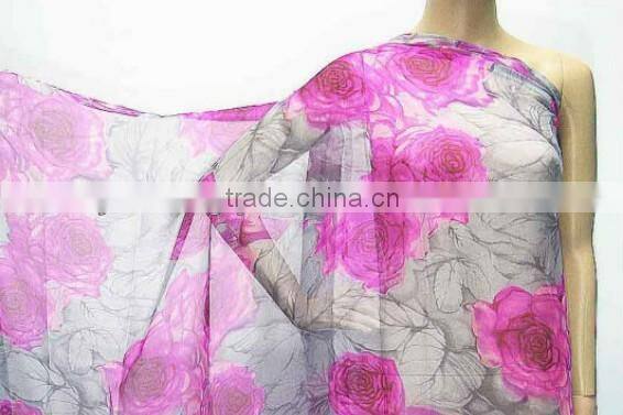 Factory direct sales 75D Polyester print chiffon fabric for ladys blouses and dresses,scrafts,Garment,wedding dress etc
