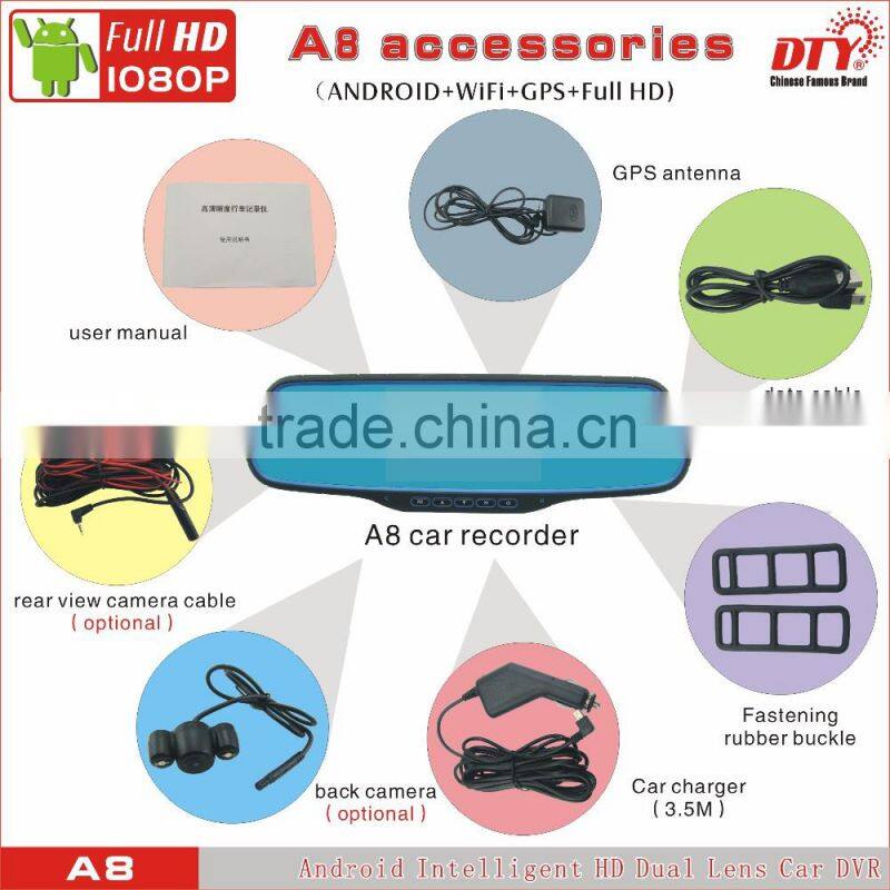 5"Android Intelligent ,android car blackbox,fhd 1080p car camera dvr video recorder, GPS Car Navigation Recorder