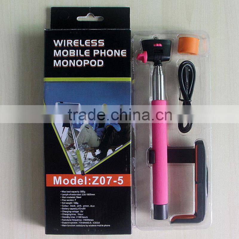 2015 new hot mini travel flexible wireless monopod