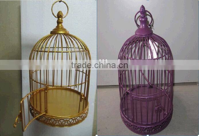 Decorative small round metal bird cages