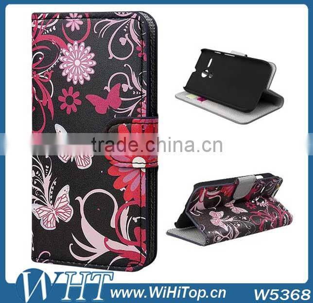 Printing Leather flip Case Cover For Motorola Moto G.Silicone Back Case For Moto G
