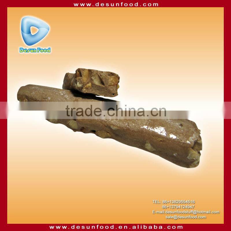 Chocolate coated nougat candy