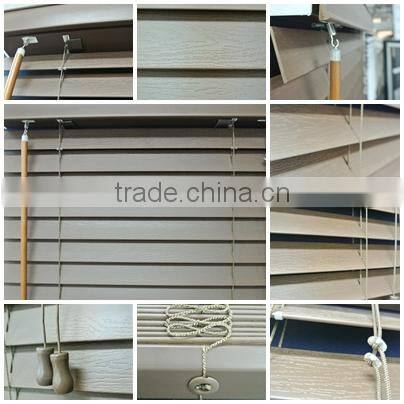 wholesale high UV durability 2 inch faux wood blinds, venetian blinds for windows, room darkening plantation blinds