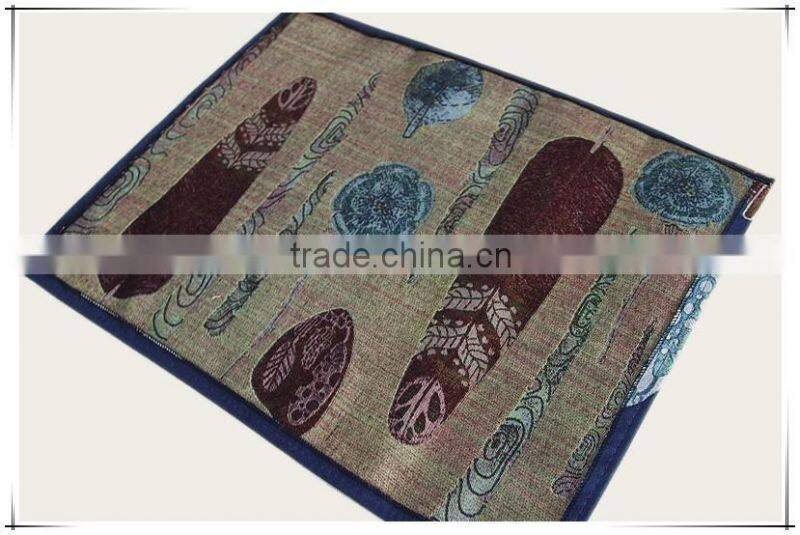 Wholesale colorful tapestry jacqaurd fabric table mats, table runners