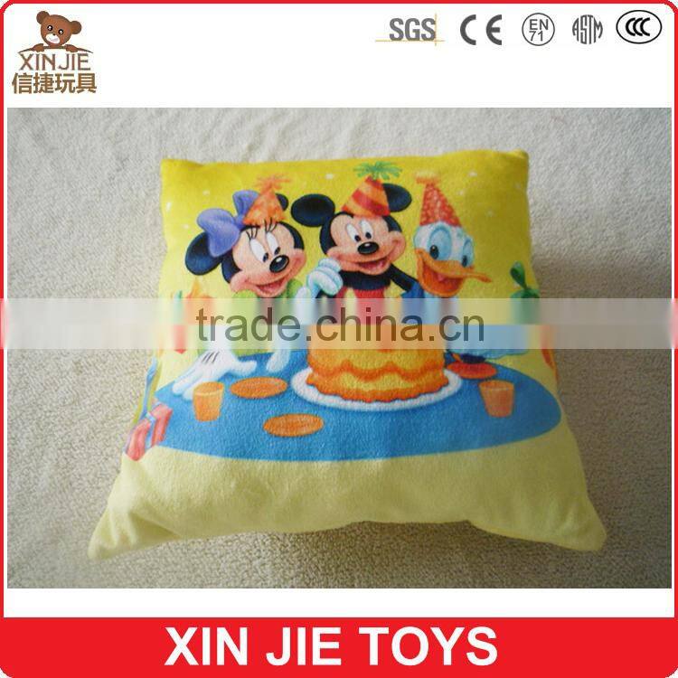 customize plush printing pillow hot selling stuffed square pillow good quality printing pillow