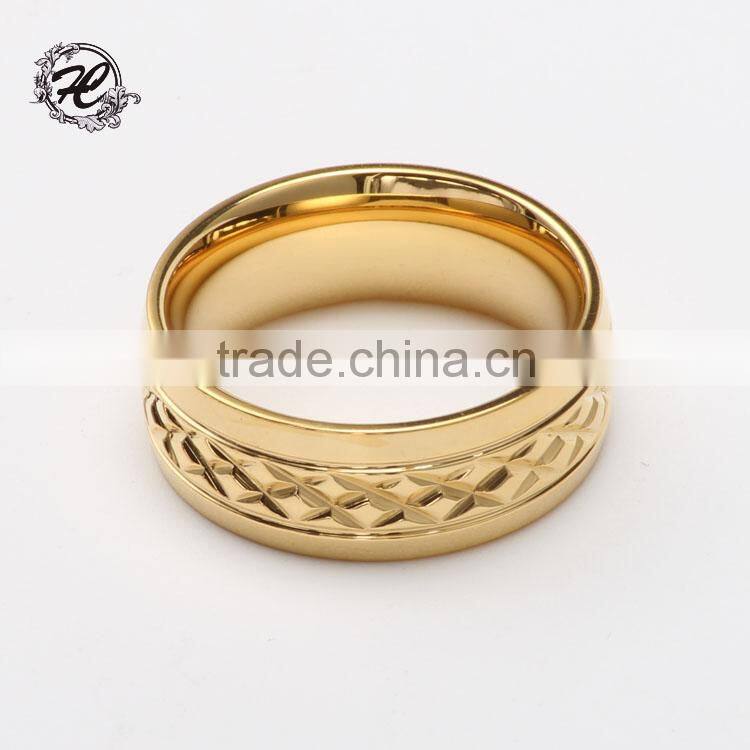 Fashion Jewelry Black Titanium Band 12mm Titanium Ring For Men