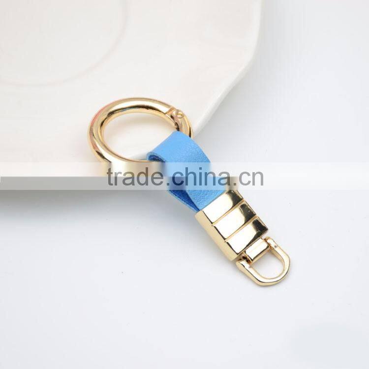 Wholesale Fashion Women Elegant PU Leather Keychain With Metal Pendant Keychain KC13131