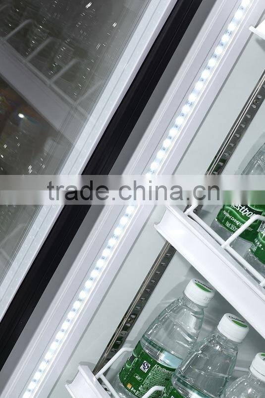 supermarket glass door freezer showcase display