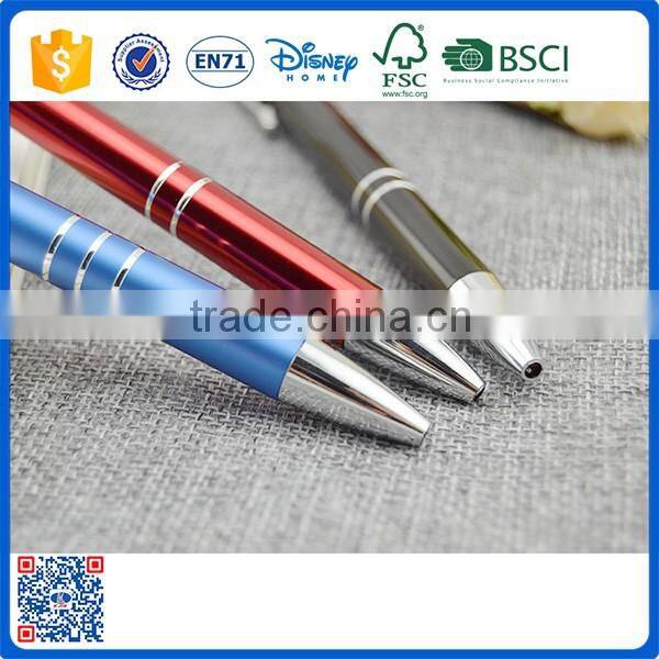 2016 New arrival promotional aluminum ball pen for student
