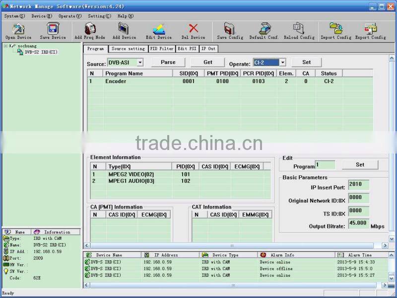 DVB-S2 Demodulator /DVB-S2 to IP Gateway