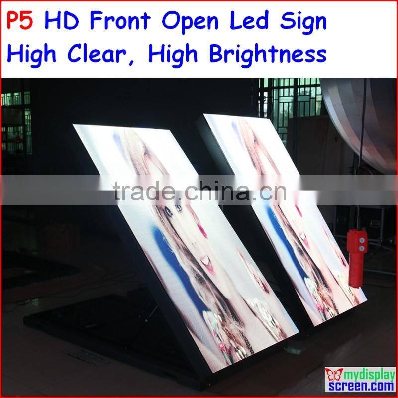p10 front open led sign 256cm x 128cm,100.8" x 50.4",FRONT OPEN, full color SMD high brightness ,IP65 water proof,WIFI Function,