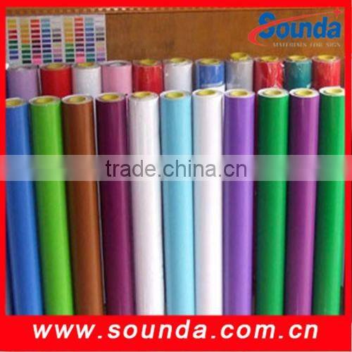 2016 best price self adhesive color vinyl for plotter