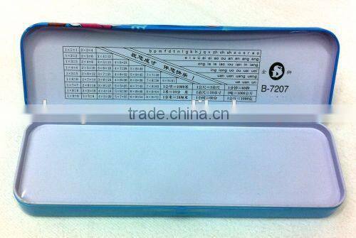 Students Tinplate Two Layers Cartoon Characters Printing Pencil Case