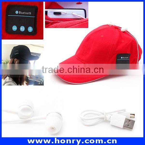 New Products Sport Bluetooth Earphone Hat for Smartphones