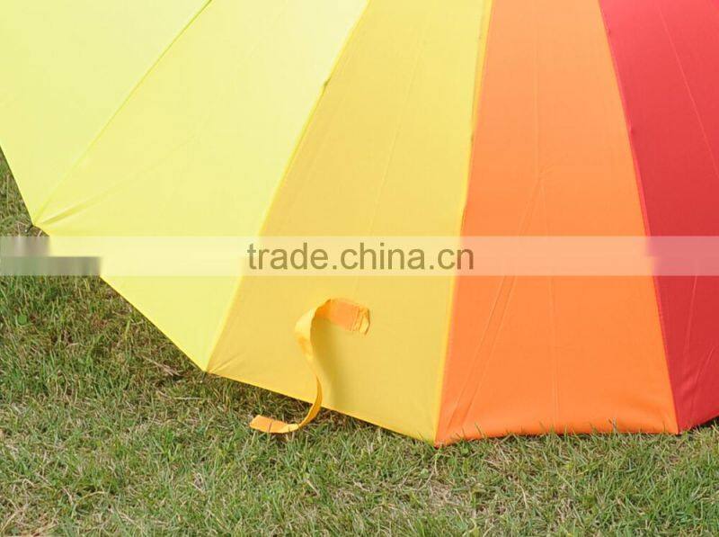 2015 new products fashion promotional metal shaft rainbow umbrella