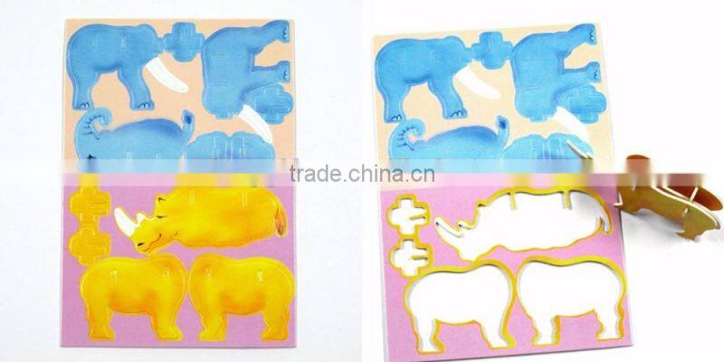 Wholesale custom recycled cardboard 3d wood 3d effect jigsaw puzzle