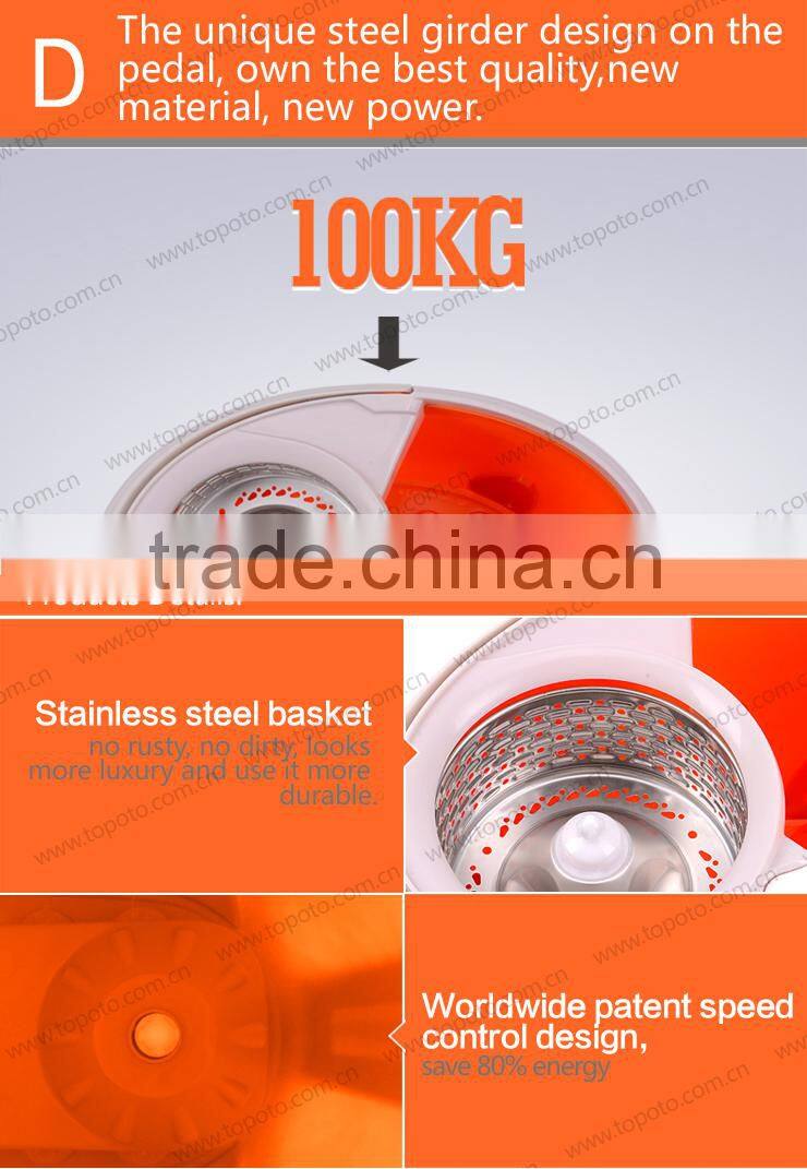 high quality spin mop bucket with soap bottle walkable mop