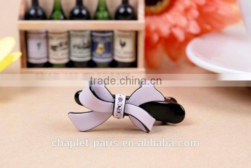 Rhinestone bow french pin fashion hair jewellery