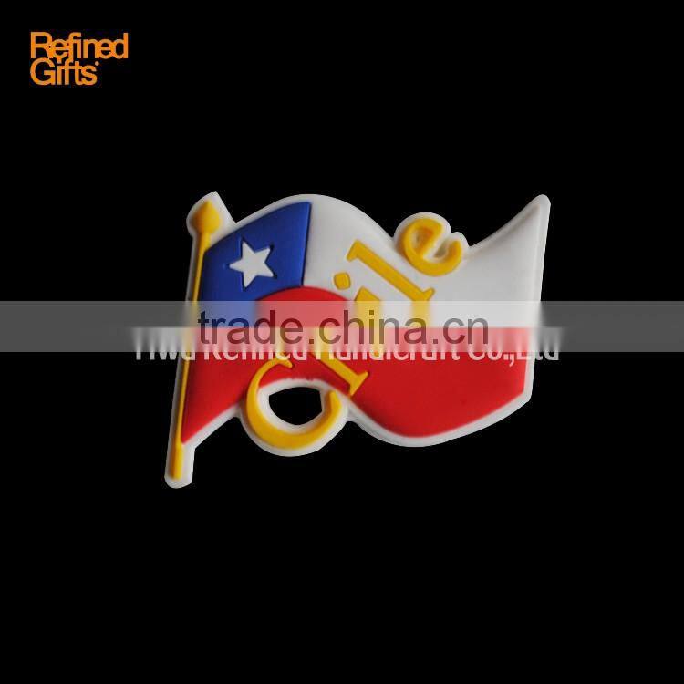 Variety Chile flag PVC Rubber Soft 3D Fridge Magnets OEM Menufacture ECO-friendly