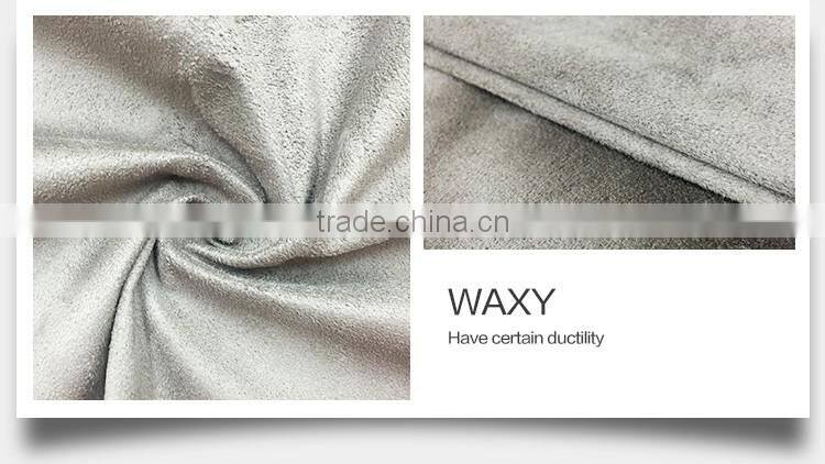 High density microfiber pu suede upholstery fabric