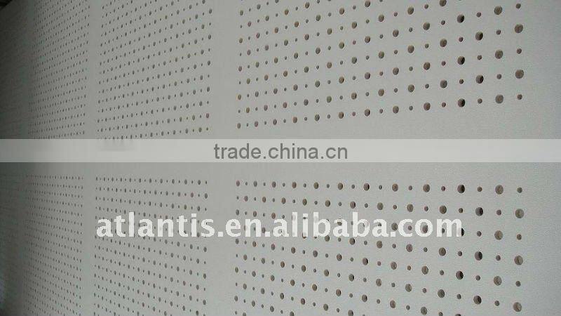perforated plasterboard with PVC coating