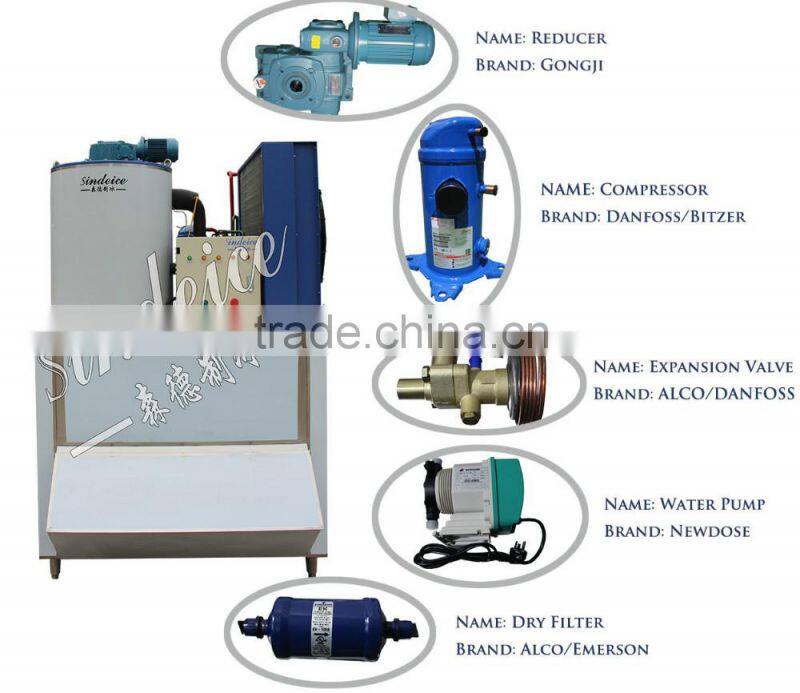 Sindeice Hot sale 2000kg/24h flake ice maker machine