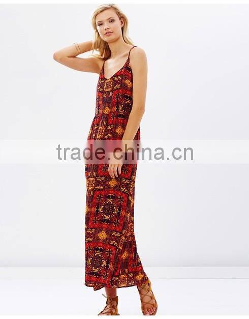 New trendy clothing floral printed african kitenge design long maxi dress
