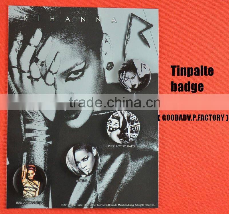 Promotion gifts letters metal badge button