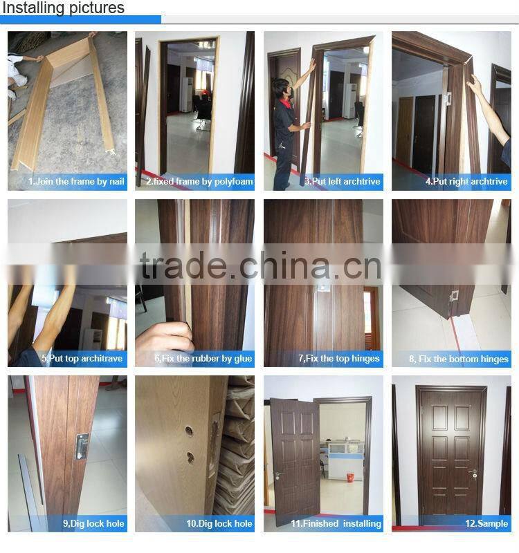 China zhejiang manufacture Open Style Swing pvc interior wooden door xupai doors