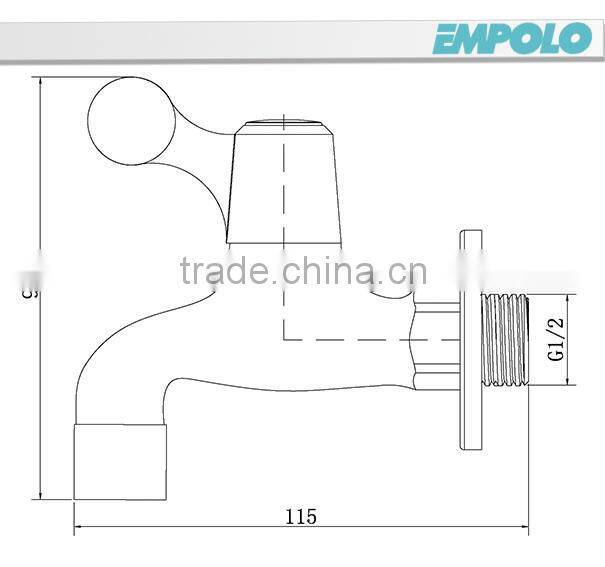 Single Cold In Wall Brass Washing Machine Faucet Tap Mixer Bibcock IW518