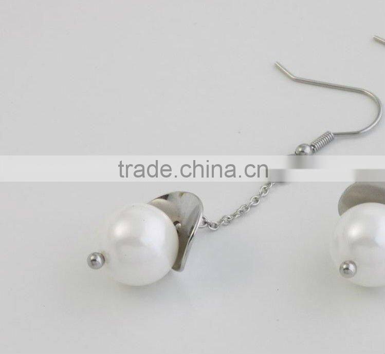 2013 Latest design engagement pearl earring cheap pearl necklace and earring set