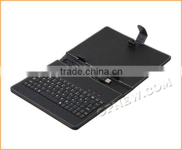8" Keyboard Leather Cover Case QWERTY USB/mini USB/Micro Bracket Bag for 8 inch Tablet PC MID PDA Drop Shipping OPNEW Wholesale