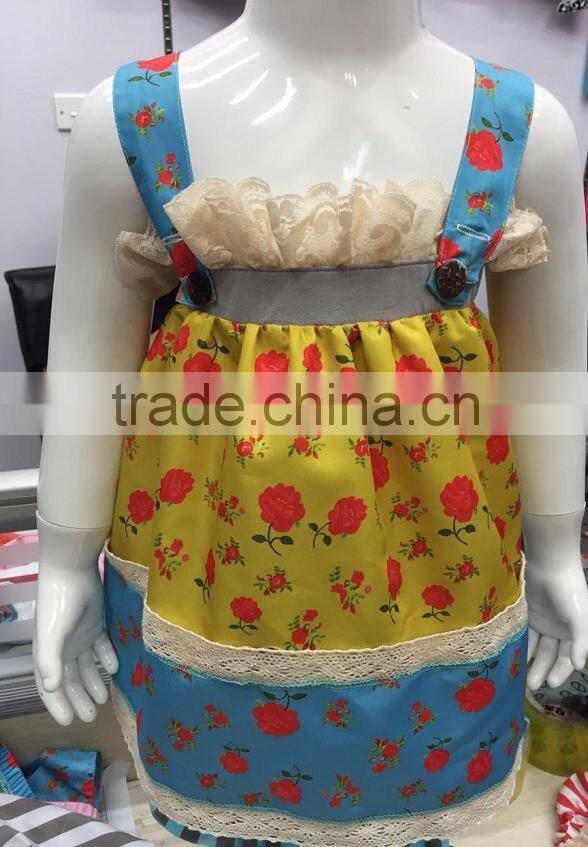 Wholesale Children Boutique Clothing Girls Cotton Frock Designs Child Cotton Dresses