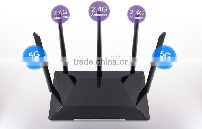 802.11AC 2.4G 5.8G 1300M Wireless WiFi Dual Band Router with 5 Antennas