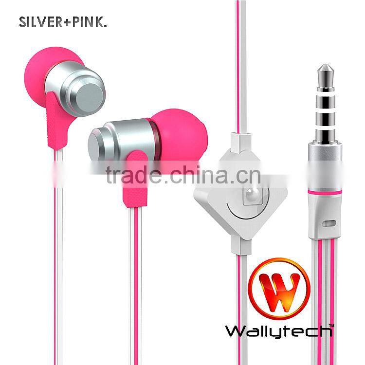 Flat cable Earphones